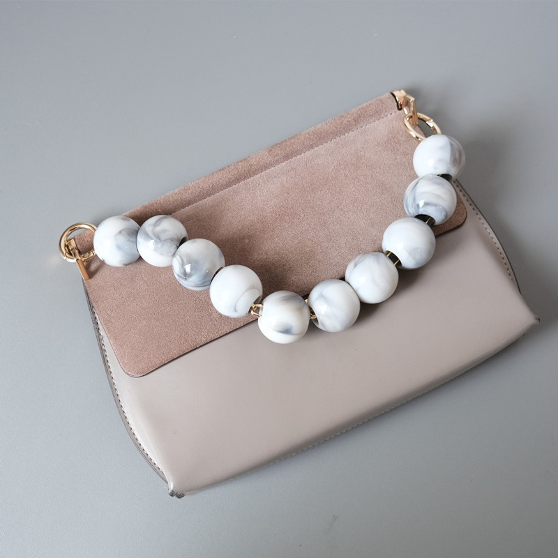 Novi dodaci za žensku torbu Bijelo Zeleno Crveni Dijelovi od akrilne smole Luksuzna narukvica od kuglica ručne izrade Ženska zamjenska ručka za torbicu