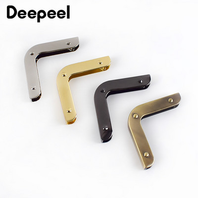 4/10 db Deepeel 40 mm-es táskasarok csavaros díszítéssel Hardvertartozékok kézitáska élvédőhöz fém kampós csat BF215