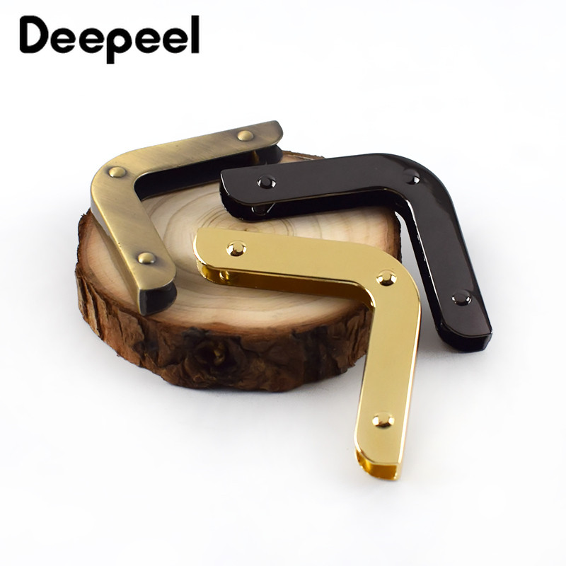 4/10 gab Deepeel 40 mm somas stūris ar skrūvējamu dekorēšanas aparatūras piederumi rokassomas malu aizsardzībai, metāla āķa sprādze BF215