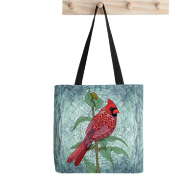 Shopper Virginia Cardinal Tote Bag Nyomtatott Tote Bag női Harajuku vásárló kézitáska lány Vállas bevásárlótáska Lady Canvas Bag