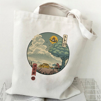 Studio Ghibli Γυναικεία τσάντα αγορών Cartoon eco επαναχρησιμοποιήσιμη Γυναικεία τσάντα τσάντα κολεγίου Ρετρό μεγάλη γυναικεία τσάντα ώμου