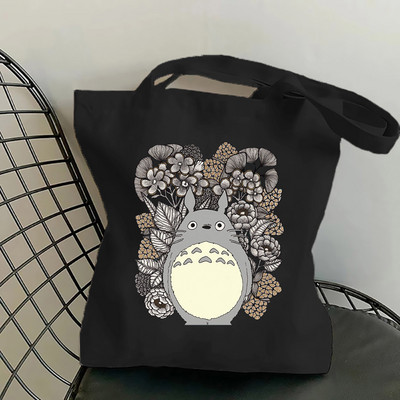 Studio Ghibli sieviešu iepirkumu soma Karikatūra eko atkārtoti lietojama sieviešu soma koledžas rokassomiņa Retro liela sieviešu plecu soma.