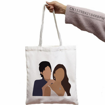 The Vampire Diaries Funny Shopping Bag Graphic Tote Harajuku Γυναικεία πάνινη τσάντα ώμου Γυναικεία Ulzzang Eco Large-Capacity