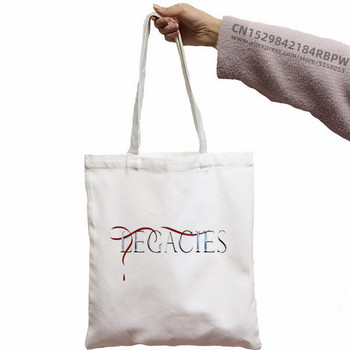 The Vampire Diaries Funny Shopping Bag Graphic Tote Harajuku Γυναικεία πάνινη τσάντα ώμου Γυναικεία Ulzzang Eco Large-Capacity