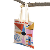 Zenei plakátok különböző zenekarok előadásában Bevásárlótáska Dupla nyomtatás Alkalmi skandináv vásárlói táskák Női vászon tote Női kézitáska