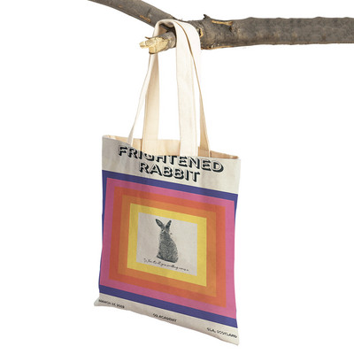 Zenei plakátok különböző zenekarok előadásában Bevásárlótáska Dupla nyomtatás Alkalmi skandináv vásárlói táskák Női vászon tote Női kézitáska