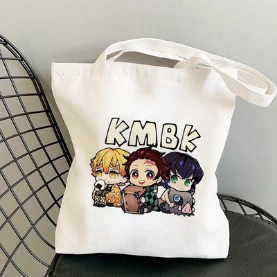Shopper Torbe za kupnju Anime Demon Slayer Eko Sklopiva ručna torba za svakodnevnu upotrebu Torba velikog kapaciteta Ručne torbe Harajuku Torbe za rame