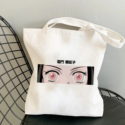 Shopper Torbe za kupnju Anime Demon Slayer Eko Sklopiva ručna torba za svakodnevnu upotrebu Torba velikog kapaciteta Ručne torbe Harajuku Torbe za rame
