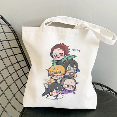 Shopper Torbe za kupnju Anime Demon Slayer Eko Sklopiva ručna torba za svakodnevnu upotrebu Torba velikog kapaciteta Ručne torbe Harajuku Torbe za rame