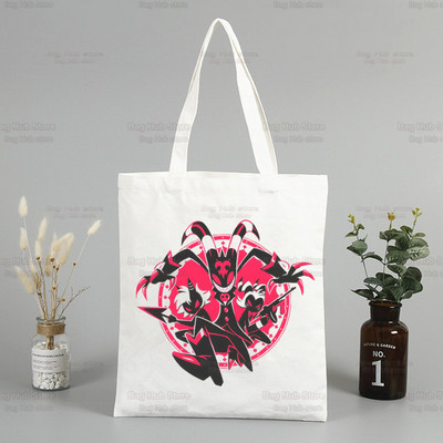 Helluva Boss ženska platnena velika torba Eko torba za kupovinu Velika torba na rame Ženska sklopiva torba Harajuku Comedy Cartoon Shopper