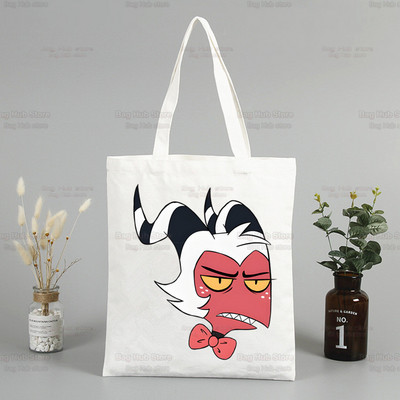 Helluva Boss ženska platnena velika torba Eko torba za kupovinu Velika torba na rame Ženska sklopiva torba Harajuku Comedy Cartoon Shopper