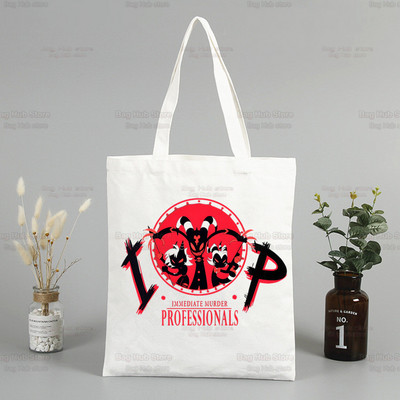 Helluva Boss ženska platnena velika torba Eko torba za kupovinu Velika torba na rame Ženska sklopiva torba Harajuku Comedy Cartoon Shopper