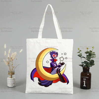 Helluva Boss ženska platnena velika torba Eko torba za kupovinu Velika torba na rame Ženska sklopiva torba Harajuku Comedy Cartoon Shopper