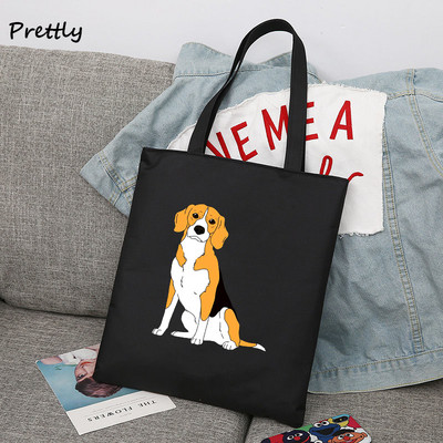 The Beagles Dog Band Platnene torbe za kupnju za žene Funny Dogs Lover Beagle tote Bag Slatka torbica na ramenu velikog kapaciteta