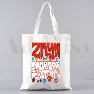 Zayn Malik Keegi ei kuula Harajuku Graafilised käekotid Õlakotid Vabaaja ostlemine Tüdrukute Käekott Naiste Elegantne lõuendist kott