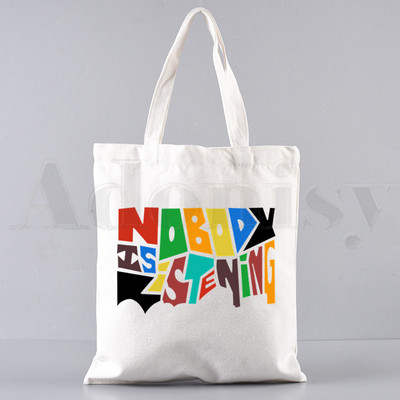 Zayn Malik Keegi ei kuula Harajuku Graafilised käekotid Õlakotid Vabaaja ostlemine Tüdrukute Käekott Naiste Elegantne lõuendist kott