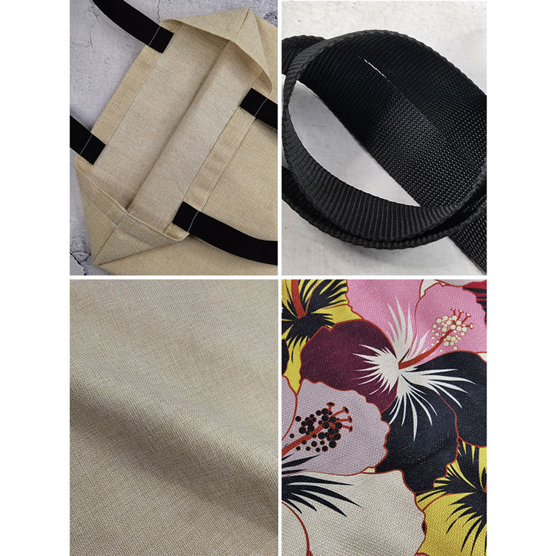 Modna velika torba za kupnju sa slatkim mačkom za višekratnu upotrebu od lanene tkanine za plažu, ležerna velika ručna torba