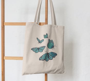 Γυναικεία τσάντα αγορών Luna Moth and Mushrooms tote bag, Bag Shopping Canvas Shopper Bag Τσάντα για κορίτσι Tote Shoulder Lady Bag