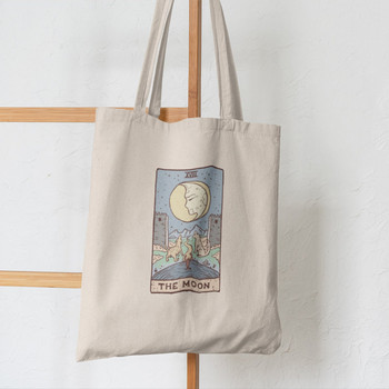 Γυναικεία τσάντα αγορών Luna Moth and Mushrooms tote bag, Bag Shopping Canvas Shopper Bag Τσάντα για κορίτσι Tote Shoulder Lady Bag