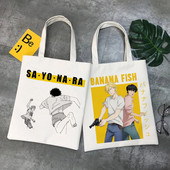 Banana Fish bevásárlótáska Élelmiszerbolt Vásárló Juta táska Bevásárló táska Vásárlás Újrafelhasználható Bolsa Compra Boodschappentas Sacolas