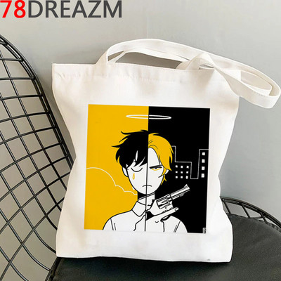 Banana Fish bevásárlótáska Élelmiszerbolt Vásárló Juta táska Bevásárló táska Vásárlás Újrafelhasználható Bolsa Compra Boodschappentas Sacolas