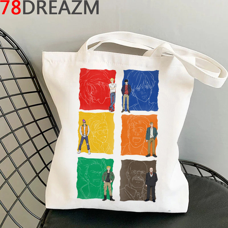 Banana Fish bevásárlótáska Élelmiszerbolt Vásárló Juta táska Bevásárló táska Vásárlás Újrafelhasználható Bolsa Compra Boodschappentas Sacolas