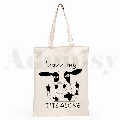 Friends Not Food Veganska grafika Hipster crtani print Torbe za kupnju Djevojačke modne ležerne torbe za ruke