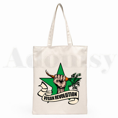 Friends Not Food Veganska grafika Hipster crtani print Torbe za kupnju Djevojačke modne ležerne torbe za ruke