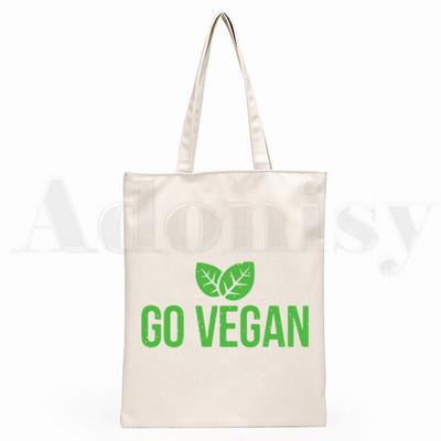 Friends Not Food Veganska grafika Hipster crtani print Torbe za kupnju Djevojačke modne ležerne torbe za ruke