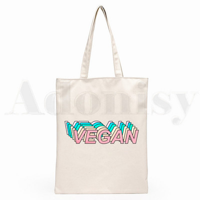 Friends Not Food Veganska grafika Hipster crtani print Torbe za kupnju Djevojačke modne ležerne torbe za ruke