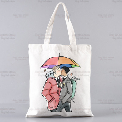 Heartstopper bevásárlótáska Shopper Eco Canvas Cotton Charlie Romance Shopper Bolsas De Tela táska Vásárlás Újrafelhasználható Sacolák