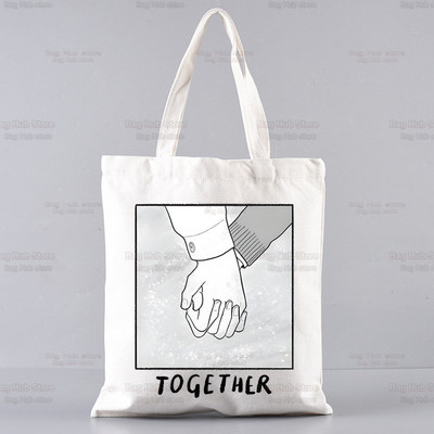 Heartstopper bevásárlótáska Shopper Eco Canvas Cotton Charlie Romance Shopper Bolsas De Tela táska Vásárlás Újrafelhasználható Sacolák
