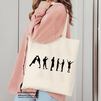 K Pop Army Jungkook J Hope Permission To Dance Пазарска чанта Платнени чанти Shopper Security Bag Многократна употреба Shopper Canvas