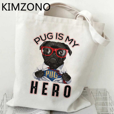 Mops torba za kupnju bolsas de tela bolsa višekratna platnena torba za namirnice bolso torba tote sac cabas shoping ecobag cabas