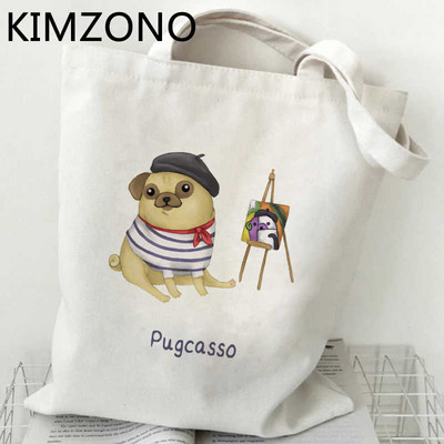 Mops torba za kupnju bolsas de tela bolsa višekratna platnena torba za namirnice bolso torba tote sac cabas shoping ecobag cabas