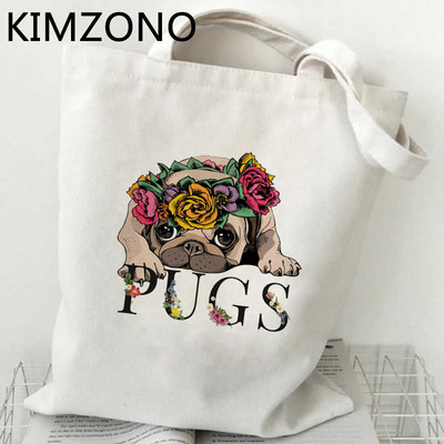 Mops torba za kupnju bolsas de tela bolsa višekratna platnena torba za namirnice bolso torba tote sac cabas shoping ecobag cabas