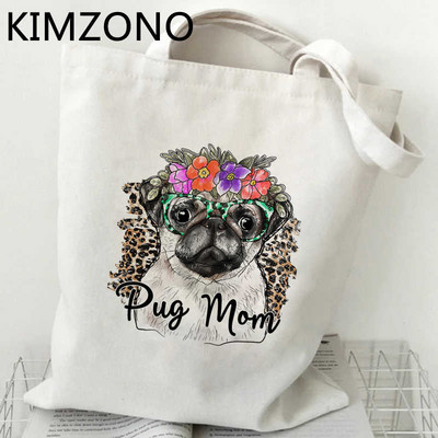 Mops torba za kupnju bolsas de tela bolsa višekratna platnena torba za namirnice bolso torba tote sac cabas shoping ecobag cabas