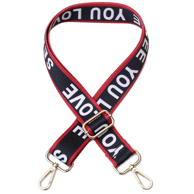 Nailono diržo rankinės dirželiai Rainbow Obag Priedai Reguliuojamas platus dirželis moterims per petį Messenger krepšiai Obago rankenos rankinės dirželis