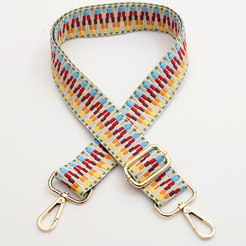 Nailono diržo rankinės dirželiai Rainbow Obag Priedai Reguliuojamas platus dirželis moterims per petį Messenger krepšiai Obago rankenos rankinės dirželis