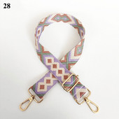 130 cm-es táska fogantyús táskapánt Női Etnikai stílusú táska öv DIY kivehető széles váll kézitáska öv állítható táska kiegészítők