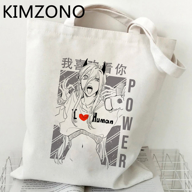 Chainsaw Man geantă de cumpărături shopper bolso eco handbag reciclare geantă de cumpărături bolsas reutilizables tote cloth reciclaje cabas