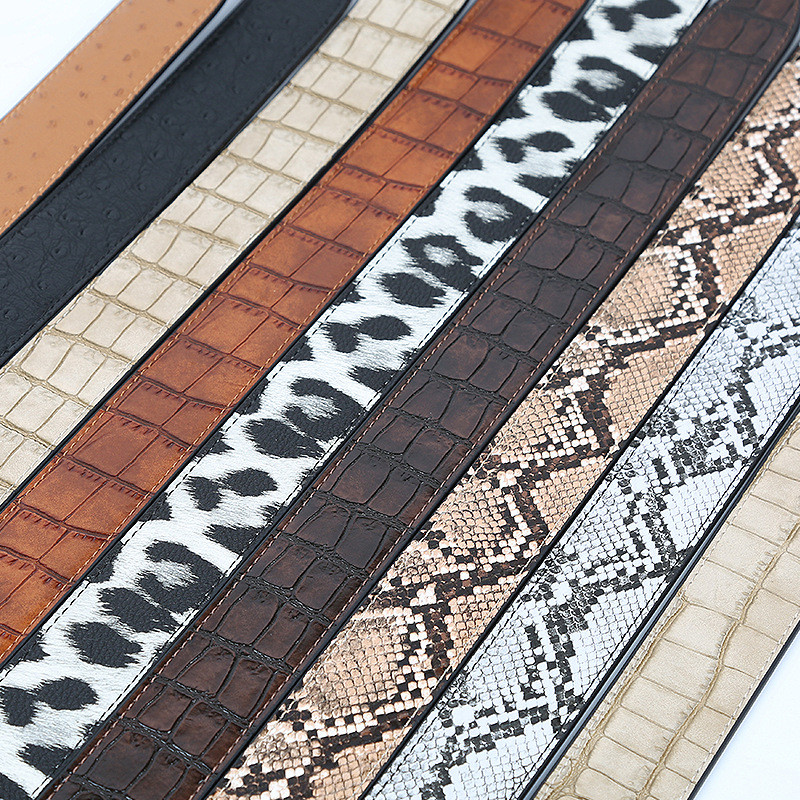 Novi remen za torbu Leopard zmijska koža PU kožni remen za torbe Remen Serpentinski krokodil remen za nošenje na ramenu Podesive ženske naramenice
