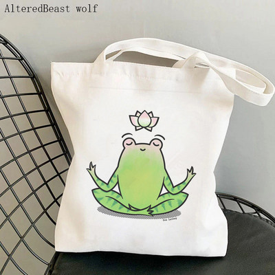 Női vásárlótáska sárga citrom Nyomtatott Kawaii táska Harajuku Bevásárlóvászon Shopper Bag lány kézitáska Vállas női táska