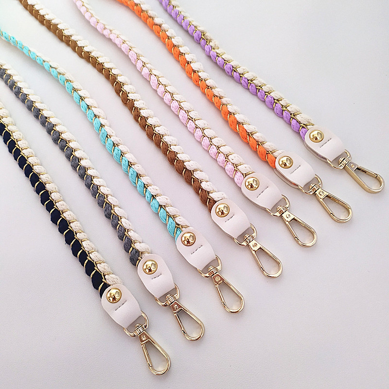 80-120 cm medvilninės virvutės austas krepšio dirželis Crossbody krepšiams Moteriškos rankinės Krepšys Grandininiai krepšiai Priedai