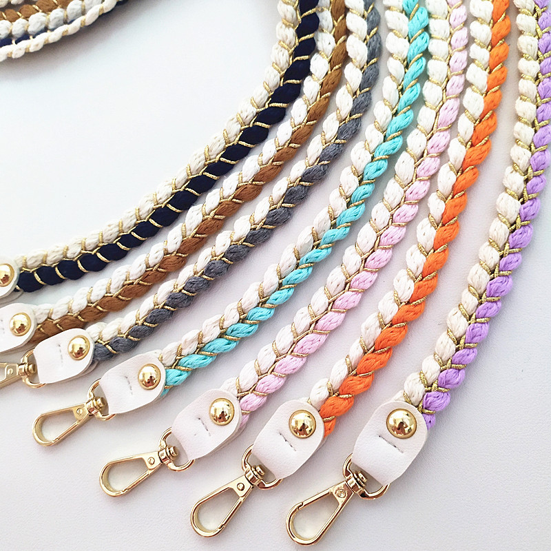 80-120 cm medvilninės virvutės austas krepšio dirželis Crossbody krepšiams Moteriškos rankinės Krepšys Grandininiai krepšiai Priedai