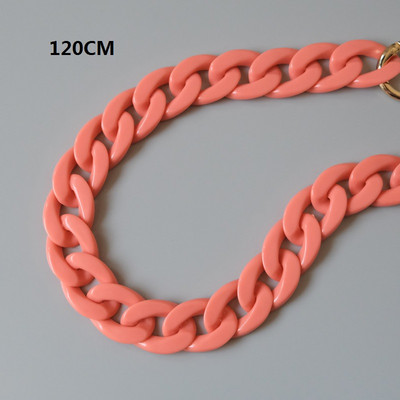 Divat női táska tartozékok fehér piros lila zöld cukorka akril gyanta lánc Szép pántos női váll aranyos kuplunglánc