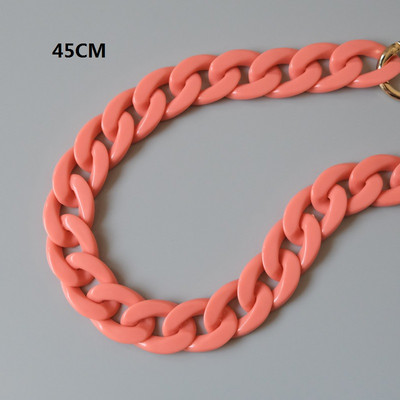 Divat női táska tartozékok fehér piros lila zöld cukorka akril gyanta lánc Szép pántos női váll aranyos kuplunglánc