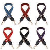 Prabangus grynos spalvos medvilninis diržas su PU odiniu ilgu pečių dirželiu, reguliuojamu pečių krepšio priedų krepšiu