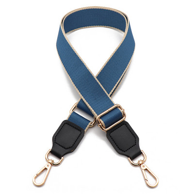 Prabangus grynos spalvos medvilninis diržas su PU odiniu ilgu pečių dirželiu, reguliuojamu pečių krepšio priedų krepšiu