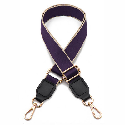 Prabangus grynos spalvos medvilninis diržas su PU odiniu ilgu pečių dirželiu, reguliuojamu pečių krepšio priedų krepšiu